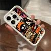 Fashion Graffiti Flame Punk Phone Case for iPhone 16 14 15 Pro Max 13 12 11 X XS XR 7 8 Plus SE 2022 Shockproof Protective Cover