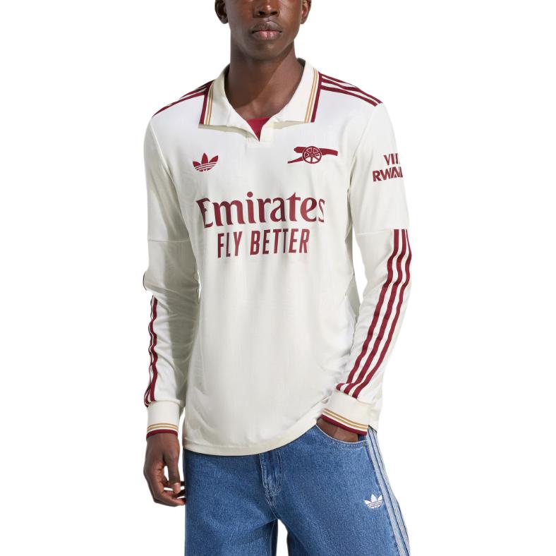adidas Maglia Originale Arsenal 25/26 Terza Maglia Versione Tifoso Moda Confortevole Asciugatura Rapida Manica Lunga Maglia da Calcio Maglie Uomo JI9524