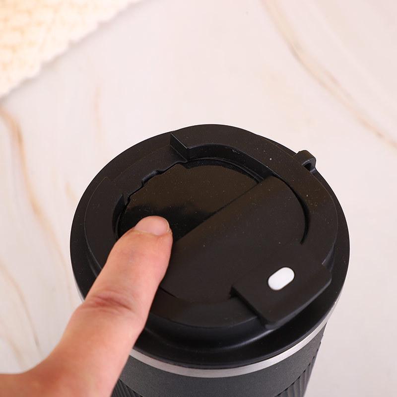 304 Stainless Steel Smart Coffee Mug with Silicone Sleeve - Insulated Travel Cup for Outdoor and Car Use