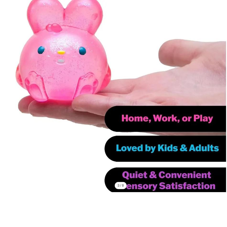 Schylling Needoo Nice Cube Simulation Rabbit Pinching, Stress Relief, Anxiety Relief, Sensory Toys, Focus On Defects, ADHD Popul
