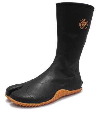 Rikioh Waterproof Tabi Socks with Rubber Tabi Socks with Size L Zipper, Crotch, Black, (GT-01)