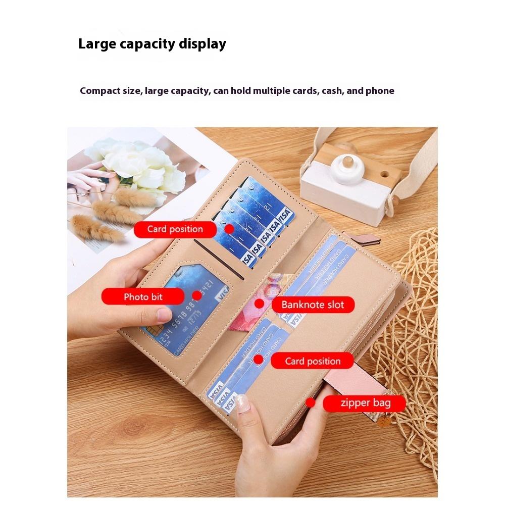 Women's Wallet Long Clutch Bag Hollow Leaf Zipper Buckle Wallet Women's Bag