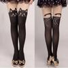Women Cute Black Cat Printed Knee Socks Casual Thigh Cotton Warm High Over Knee Socks Cute Romantic Socks Lady Cat