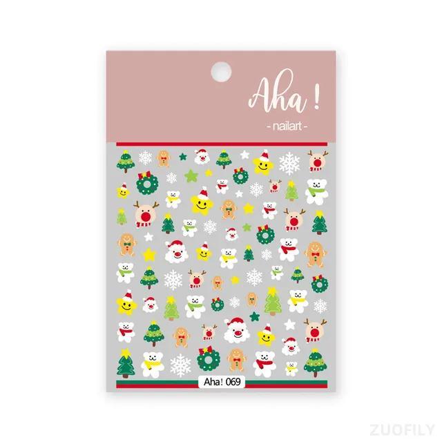 Autocolante pentru unghii atmosferă de Crăciun de iarnă Om de zăpadă Fulg de zăpadă Wapiti Autocolante drăguțe pentru unghii de înaltă calitate Nail Art Deco
