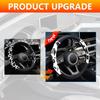 Cow Print Steering Wheel Cover, Universal 14.5-15 Inch Breathable Microfiber Leather Anti-Slip Car Steering Wheel Protector For Women Men,