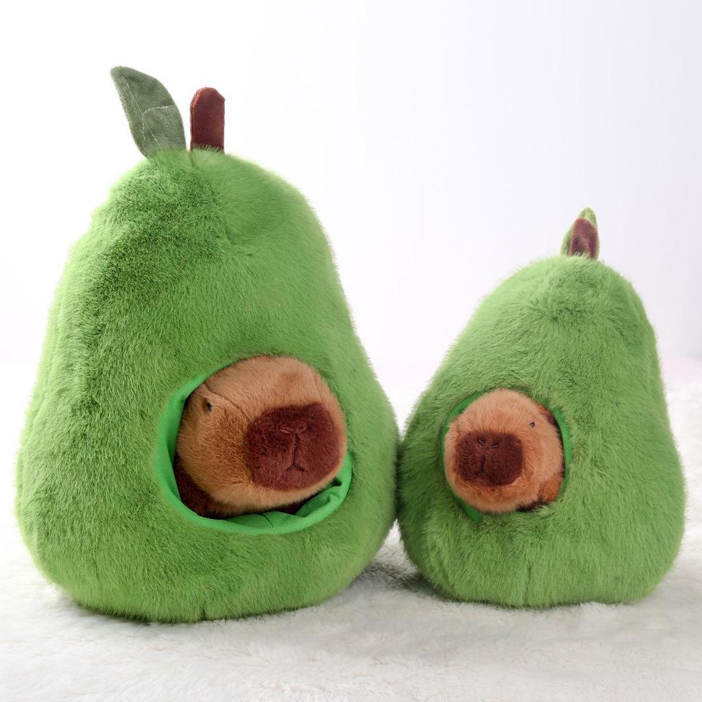 Capybara Avocado Plush Doll - Children's Comfort Toy & Rag Doll, Perfect Birthday Gift