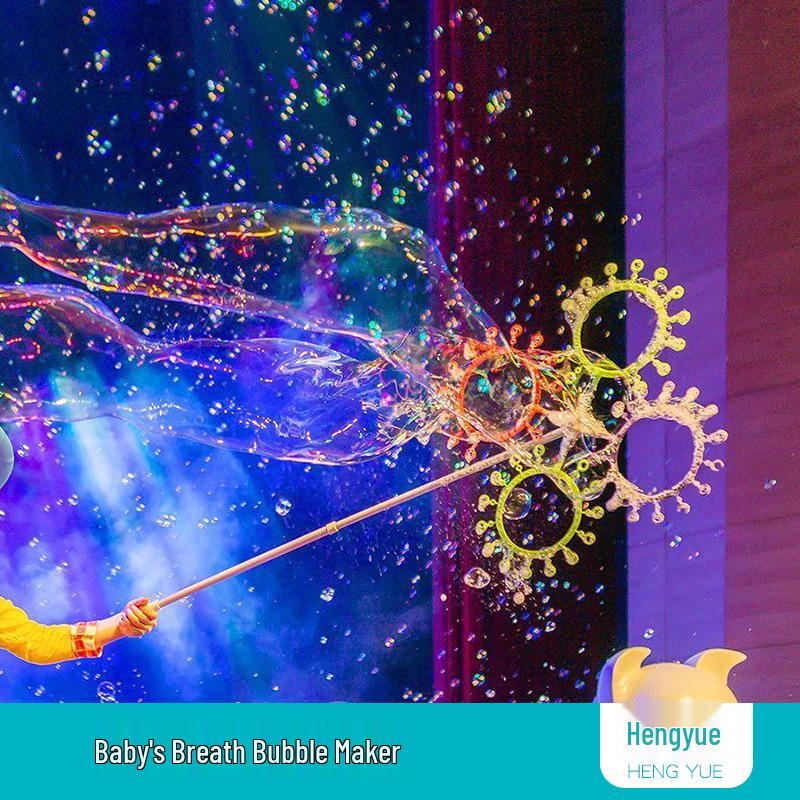 Children's Outdoor Bubble Show Set: Hengyue Baby's Breath Parent-Child Performance Large Hoop Rings