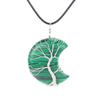 Handmade Winding Moon Natural Stone Winding Tree Of Life, Necklace, Fortune Tree Necklace N535