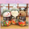 Adorable Christmas Themed Candy Jar With Cartoon Reindeer Design For Kids And Adults