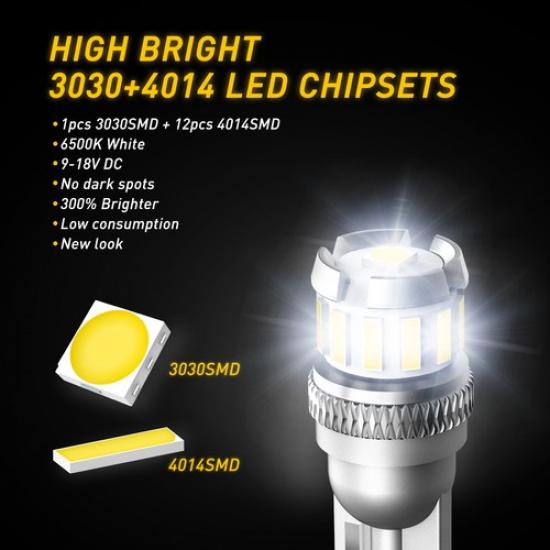 2-20PCS Interior T10 LED Bulbs Door Light 6500k Super 168 Bright White 2825 194