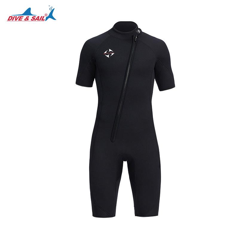 DIVE&SAIL 3MM Men's Short Sleeve Wetsuit for Diving, Snorkeling, Surfing & Swimming