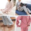 Cotton Pajamas Long Long Full Button Size Pink Gingham Hollow [Kodawari Anminkan] Women's 100% [Hotel-Quality 5-Star Pajamas] Women's Sleeves, Pants,