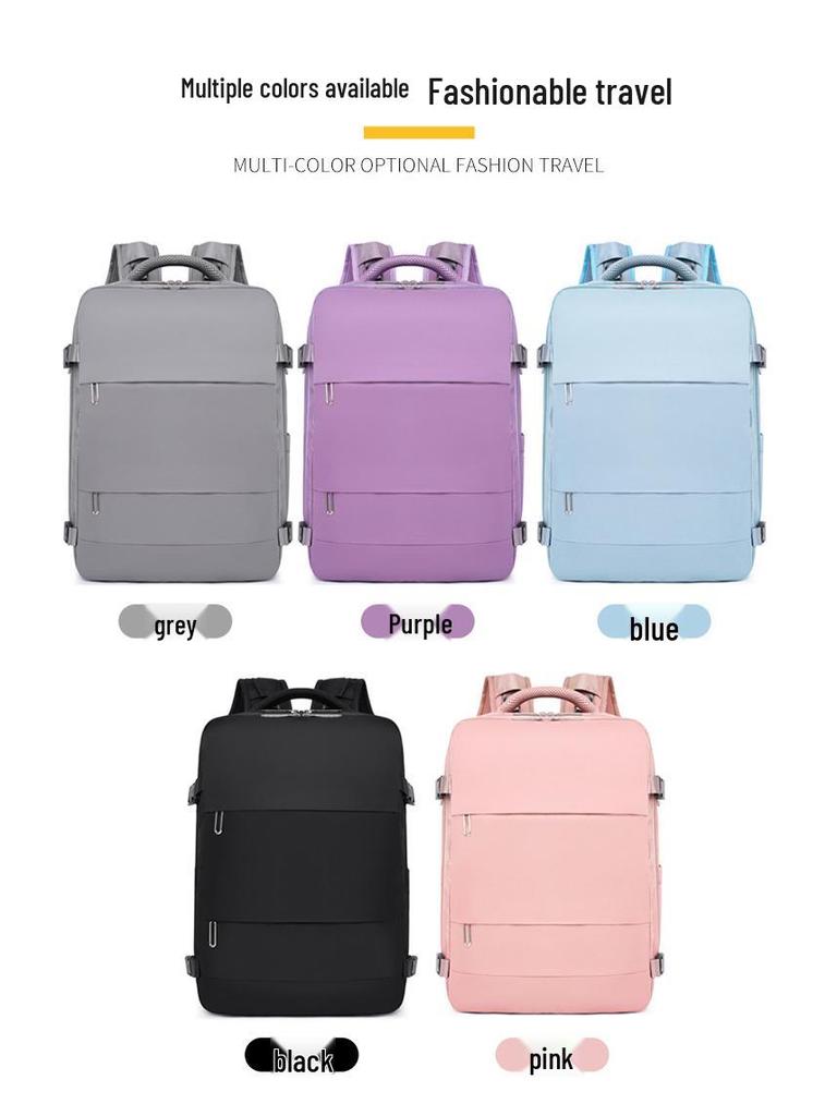 Women's Lightweight Large-Capacity Business Backpack with Shoe Compartment for Travel, Hiking, and Laptop