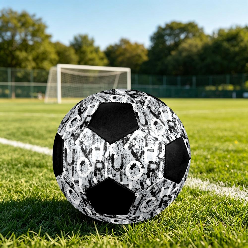 1pc Abstract Urban Letters Durable Soccer Ball/Football, Size 5, Perfect for Training, Entertainment And Competition,Gift Yy26060632