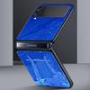 For Samsung Galaxy Z Flip 3 4 5 Hard Black Folding PC Phone Case Genshin Impact Logo For Samsung Z Flip3 Cover Protect Shell