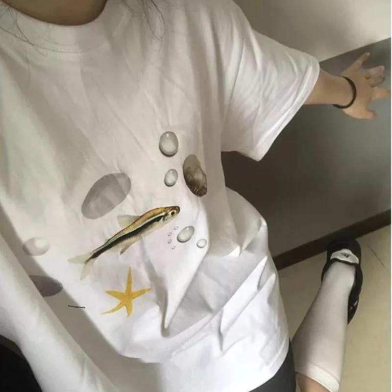 2025 White Short Sleeve T-shirt Women's Loose Fit Summer New Female T-shirt Casual Tee Woman Clothes Y2k Cute Tops