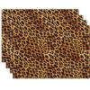 Fashion Leopard Print Table Placemats Set Animal Pattern Dining Mats Wild Style Heat Insulation Pads for Kitchen Home Decor