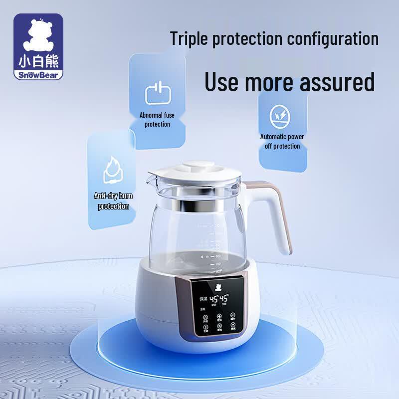 SnowBear Smart Temperature Baby Kettle with Dechlorination, 1.2L CN plug (adapter included)