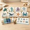 Mosaik-Kit aus Glasfliesen DIY Anfängerfreundlich Meeresbewohner Kunst Heimdeko-Kit Meeresbewohner-Thema