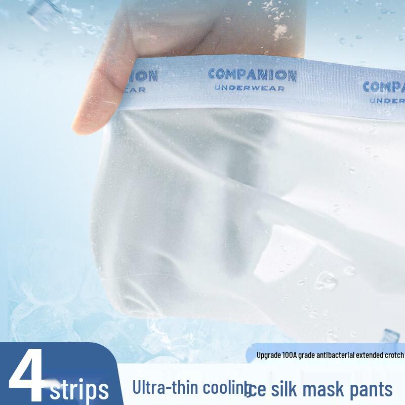 Audifen Women's Seamless Ice Silk Antibacterial Briefs (4-Pack)