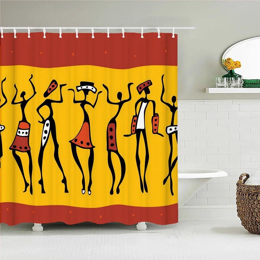 

Indian Boho 3D Bathroom Curtains Bohemia Egyptian Pharaoh Shower Curtain With Hooks Home Decoration Washable Fabric Bath Screen W60H190(CM)-1 Pcs