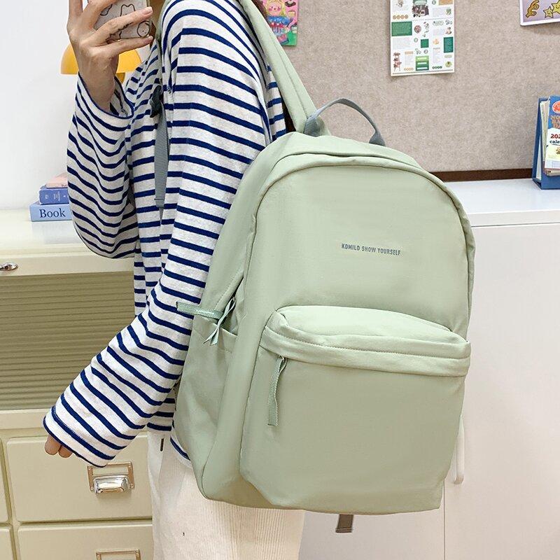 School bag female college student simple travel versatile ins commuter backpack junior high school student lightweight large capacity backpack large