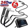 2 In 1 Cable PD240W Type C To Type C Fast Charging Foldable Bracket Cable Built-in Desktop Holder Wire For iPhone Samsung Xiaomi