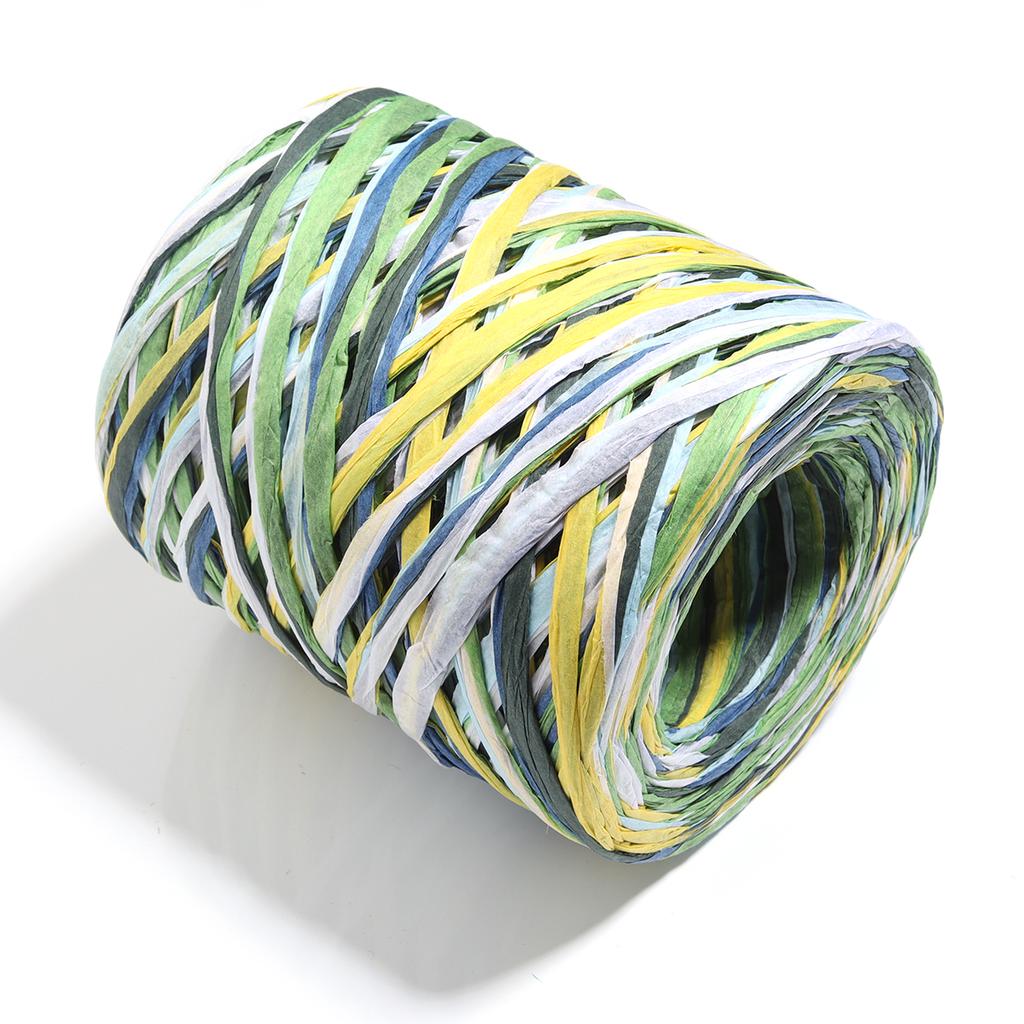 200M/roll Raffia Straw Yarn Colorful Paper Braided Rope for Handmade Craft Knitting Crocheting Threads DIY Bouquet Gift Package