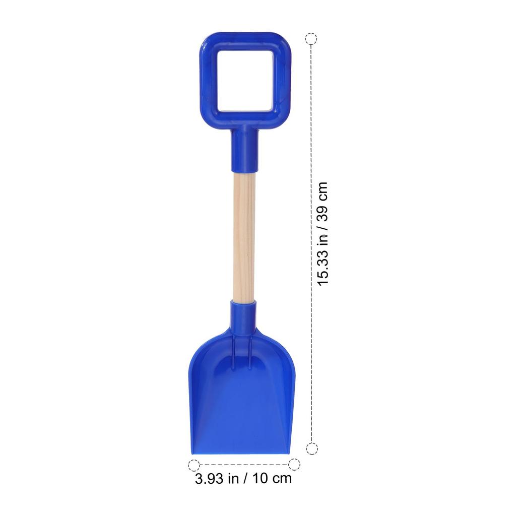 Lurrose Kids' Beach Shovel Set, 3-Piece Set with Wooden Handles, Sand and Gardening Tools, Perfect for Summer Beach Play and Snow Play (1 Each In