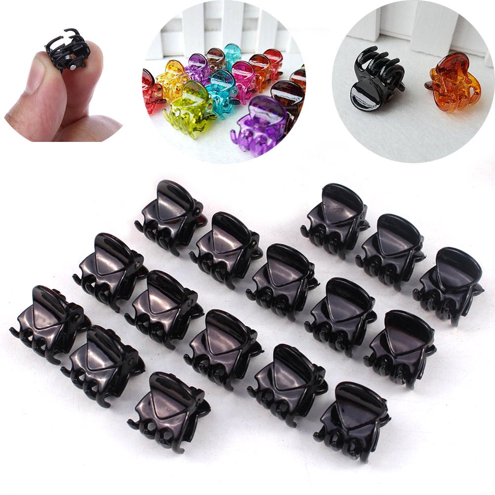 

10 Pcs Lady Simple Plastic Mini Hairpin 6 Claws Black Hair Clip Clamp Women Accessories