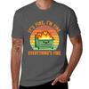 Its Fine Im Fine Everythings Fine TShirt Soft Casual Short Sleeve Cotton Tee