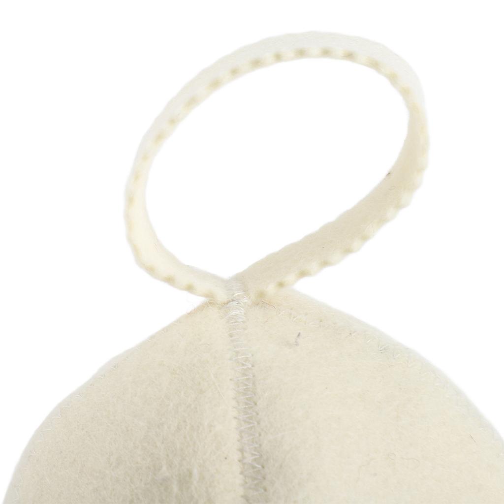 Beige Wool Felt Sauna Hat Cap for Russian Banya Sauna Hut With Hang Loop Supply