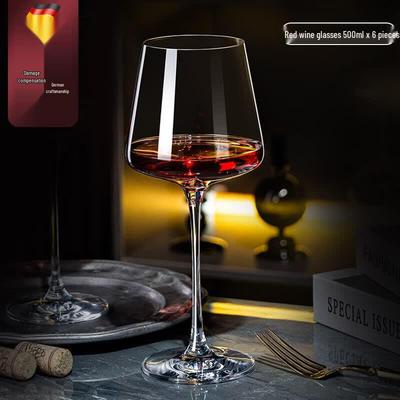 UOZO Luxury Crystal Burgundy Wine Glass Set
