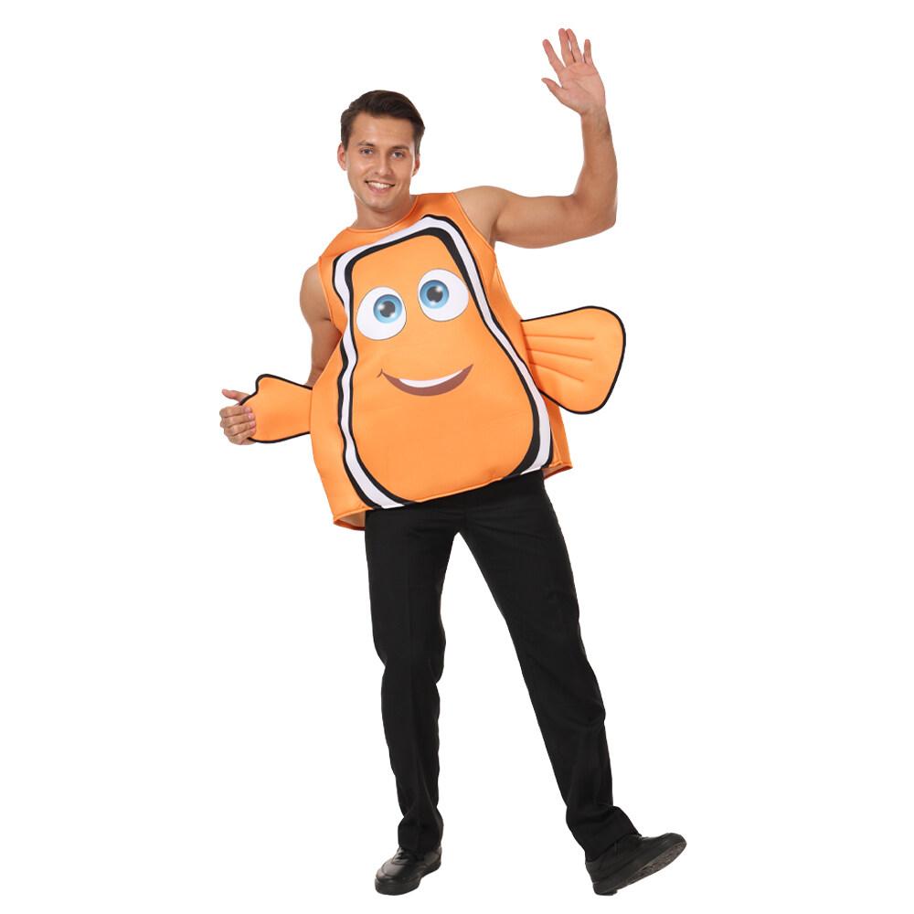 Men's Finding Dory Nemo Halloween Costume Adult Funny Clown Fish Outfit