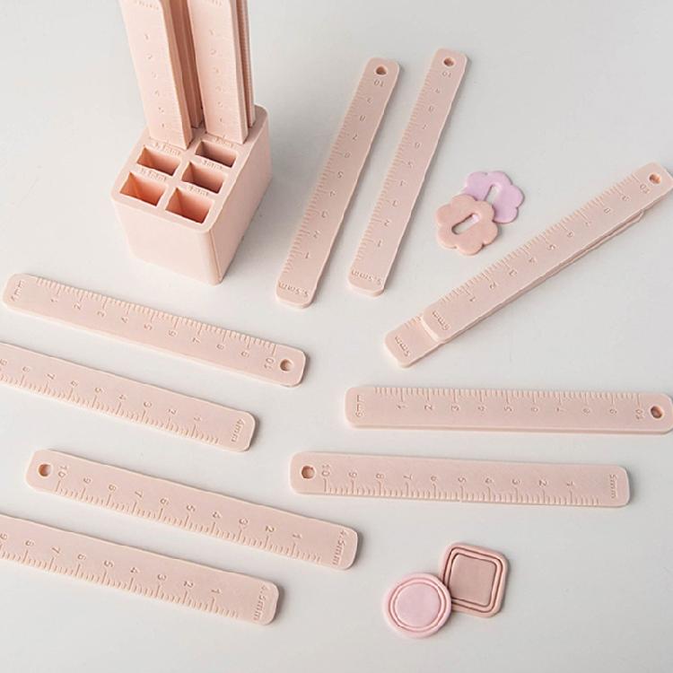 Multi Purpose Soft Clay Ruler  Thickness Measuring Tool Suitable For Polymer Clay And Dough Projects