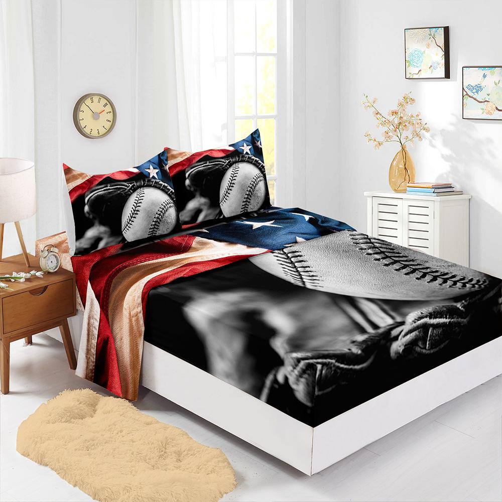 Four-Piece Mattress Sports Basketball Football Baseball Digital Printing Mattress Protective Cover