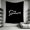 Nurburgring Wall Tapestry Aesthetic Wall Hanging Printed Fabric Blanket Decorative Tapestries for Bedroom Living Room Home Decor
