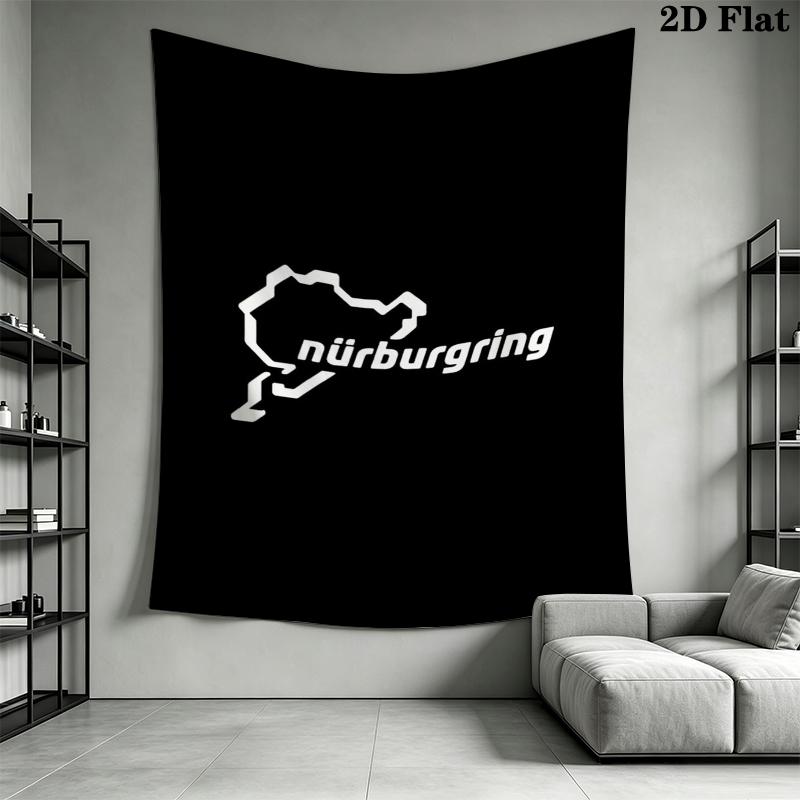 Nurburgring Wall Tapestry Aesthetic Wall Hanging Printed Fabric Blanket Decorative Tapestries for Bedroom Living Room Home Decor