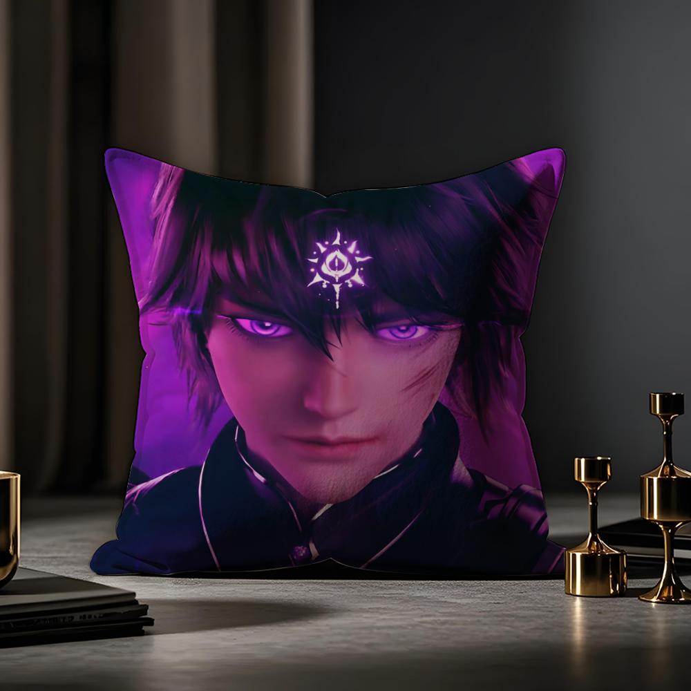 Divine Seal Throne Cushion Cover Anti-dustmite Pillowcase Invisible Zipper Silky Short Plush Sofa Cushion Cover