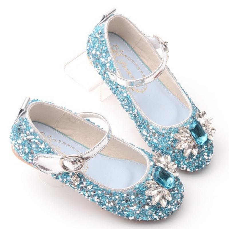 Mädchen Modische Prinzessin Schuhe Kinder Kristallschuhe mit Kleid Performance Schuhe Laufsteg Weichsohlige Kleine Lederschuhe