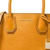 Michael Kors MK Mercer Lock Solid Color French Leather Accordion Handbag Women Handbags Lemon-Yellow 30S0GM9M6L-SUN