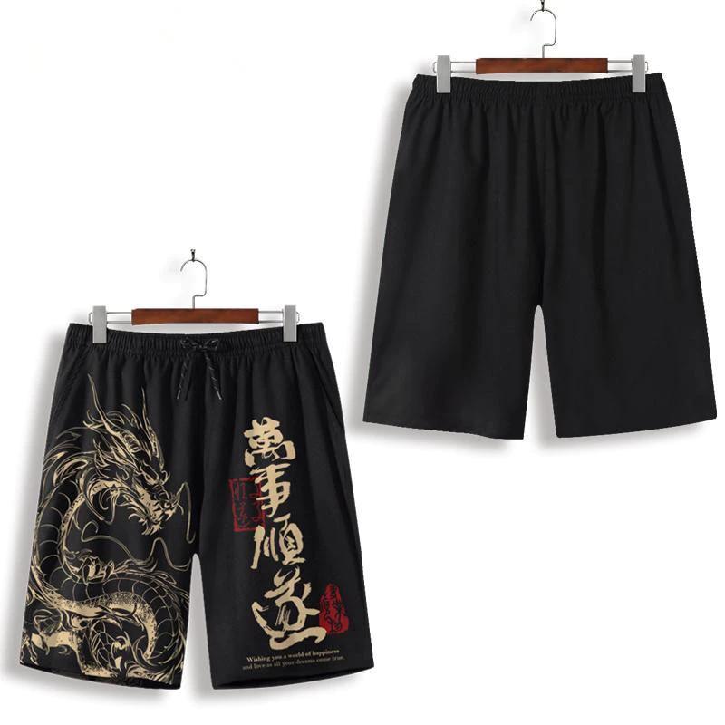 

Chinese Dragon Letter Muay Thai Kickboxing Training Shorts Print Quick Dry Martial Art Boxer Unisex Men Women Kid Fighting Fitness Sport Gym Workout S