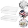 Document Organizer Box with Lid Stackable Desktop File Storage Container Clear PET Material for Office and Home Use