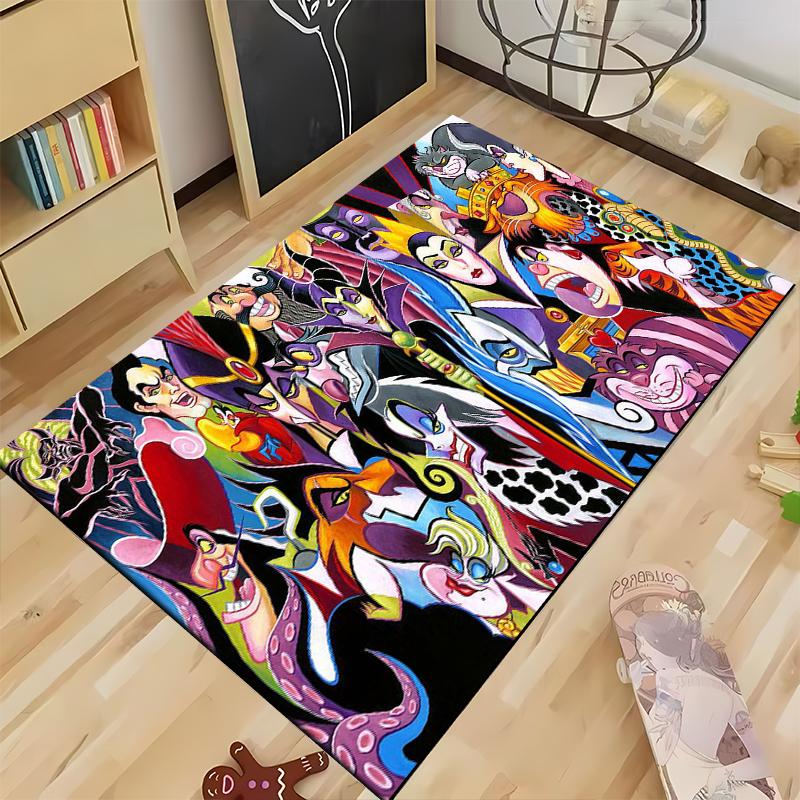 3D HD Villains Cartoon Carpet LivingRoom Bedroom Sofa Doormat Home Decor Mat Non-slip Floor Rug Luxury Gifts for Kids and Adults