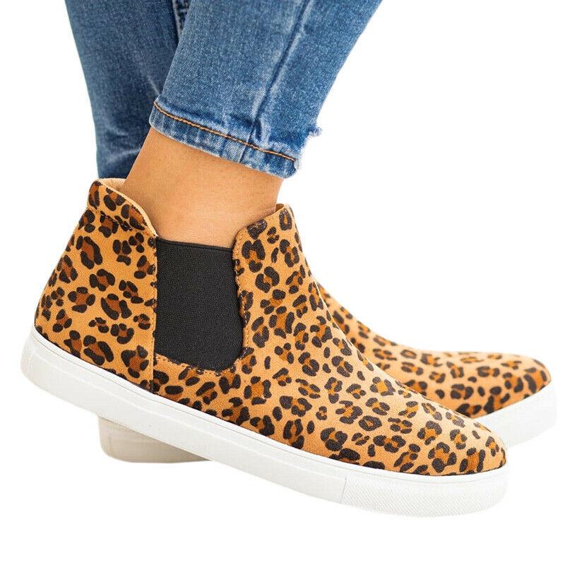 leopard ankle sneakers