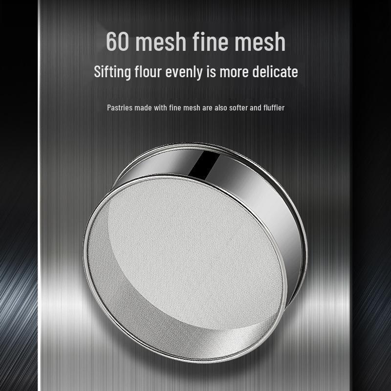 Custom Stainless Steel 60-Mesh Flour Sifter for Baking