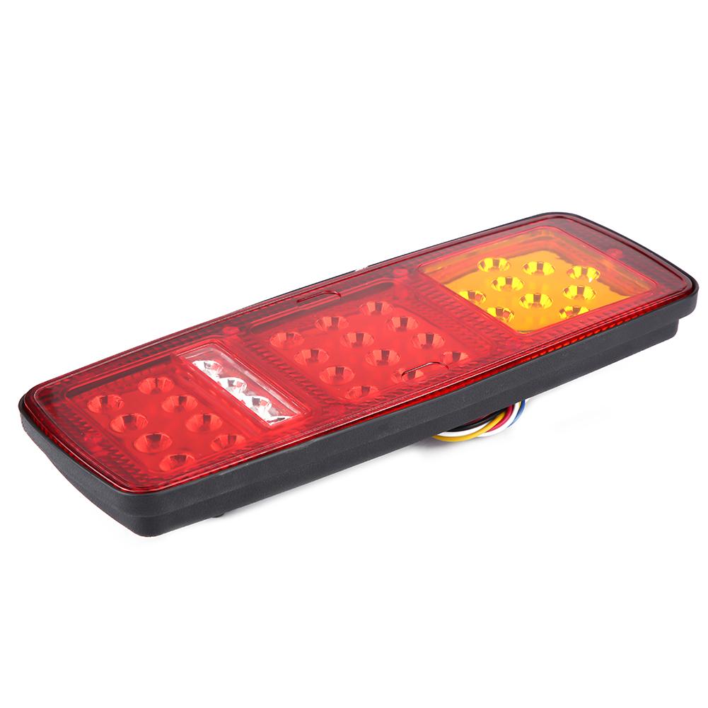1 Pair LED Indicator Lights Rear Tail Brake Reverse Lamp for 12V Trailer Truck RV