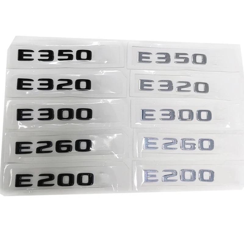 Chrome Logo E200 E300 E320 E220 Emblem Letters Sticker Car Trunk Badge For Mercedes Benz E Class 200 300 W212 W213 Accessories RL1