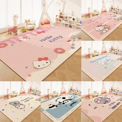  Cute Cartoon Hello Kitty  Carpet Living Room Bedroom Kitchen Entrance Door Mat Non-slip Washable Home Decor Girl Rug Gift