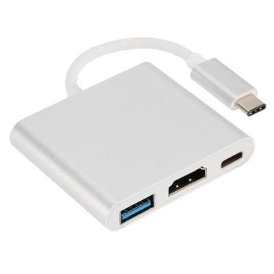 USB 3.1 Type-C Male To HDMI - USB 3.0 - USB-C Hub Adapter - WhiteHub*AS